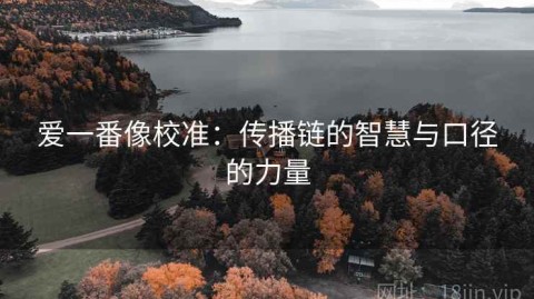 爱一番像校准：传播链的智慧与口径的力量