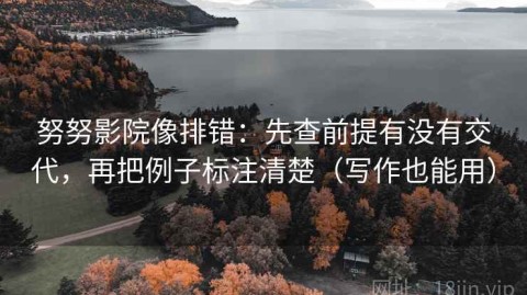 努努影院像排错：先查前提有没有交代，再把例子标注清楚（写作也能用）
