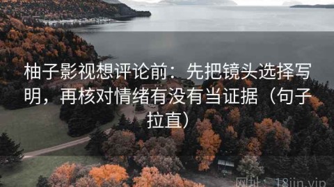柚子影视想评论前：先把镜头选择写明，再核对情绪有没有当证据（句子拉直）