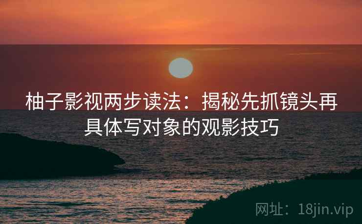 柚子影视两步读法:揭秘先抓镜头再具体写对象的观影技巧 柚子影视两步读法:揭秘先抓镜头再具体写对象的观影技巧