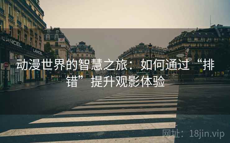动漫世界的智慧之旅：如何通过“排错”提升观影体验
